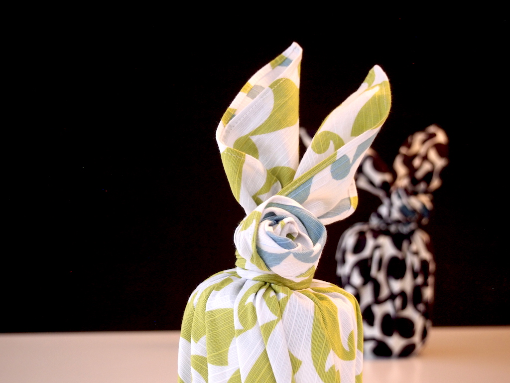 How To Make A Furoshiki Bunny Wrap Instructions Live Green