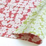 Furoshiki Isa-Monyo Cherry Blossom Red/Green Reversible