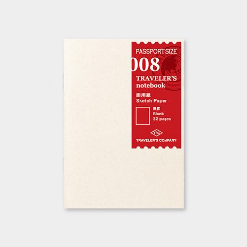 Traveler's Notebook Blank Sketch Notebook - Passport Size