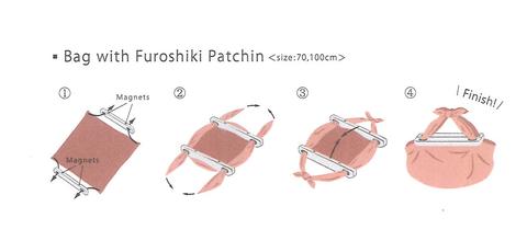 Magnetic Handle Wood for Furoshiki Bag