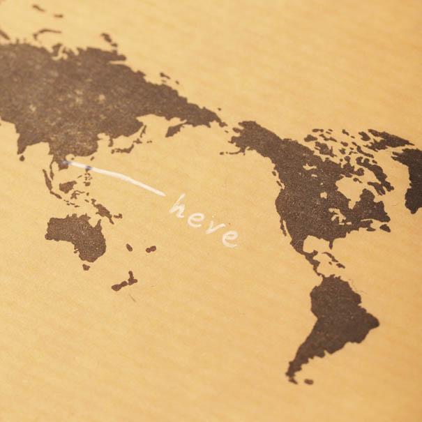 Nombre Rubber Stamp World Map