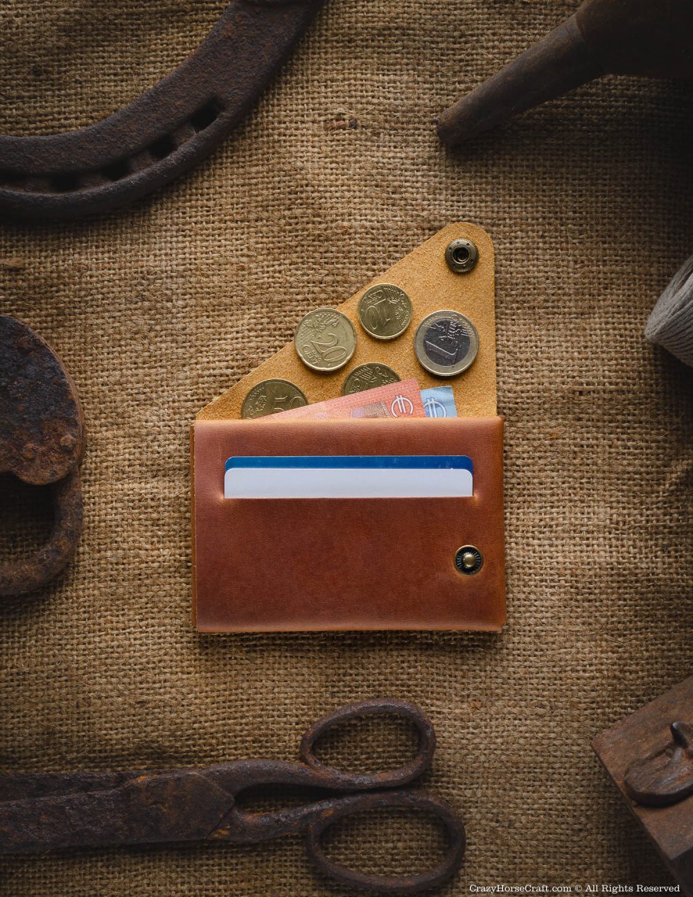 Minimalist Foldable Leather Wallet - Classic Brown