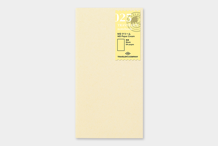Traveler's Notebook Cream Paper Notebook Blank – Regular Size