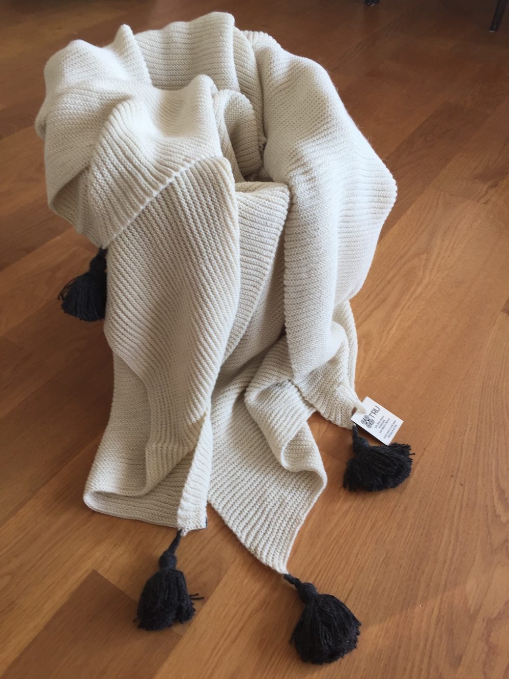 T'RU Baby Alpaca Wool Blanket Santa Clara White/Black