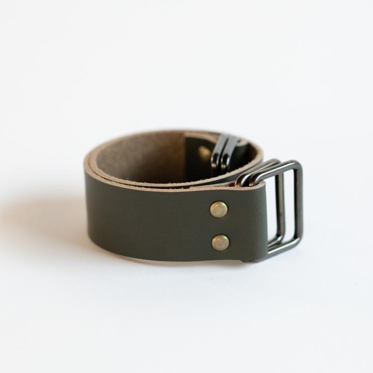 Link Leather Strap for Furoshiki Bag – Dark Olive