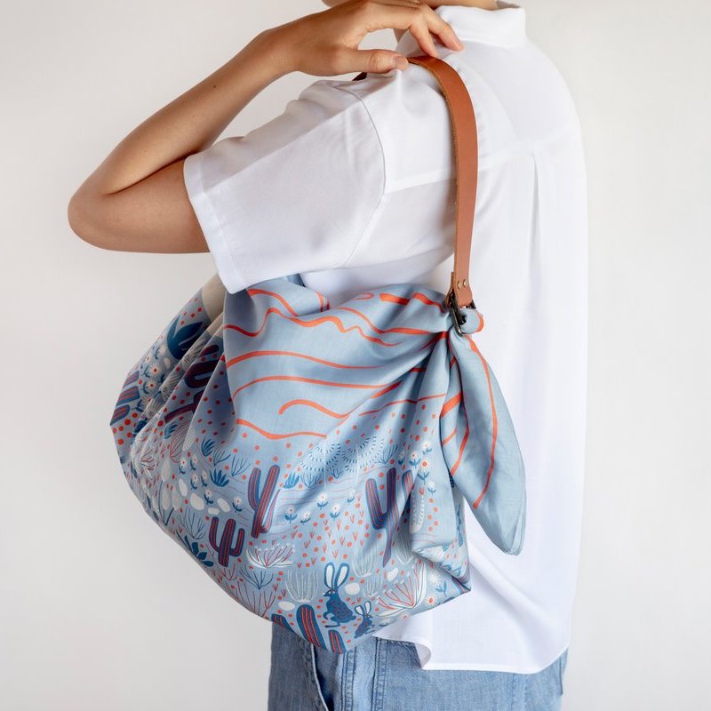 Link Leather Carry Strap for Furoshiki Bag – Caramel
