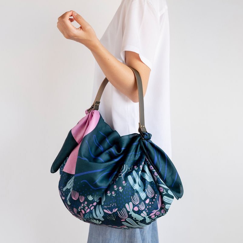 Link Leather Carry Strap for Furoshiki Bag – Dark Olive