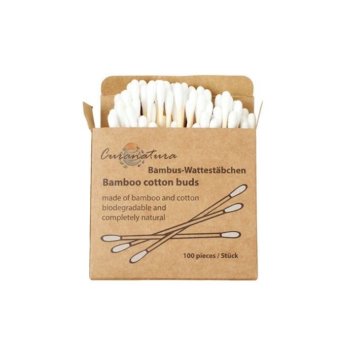 Organic Bamboo Cotton Buds – Pack of 100