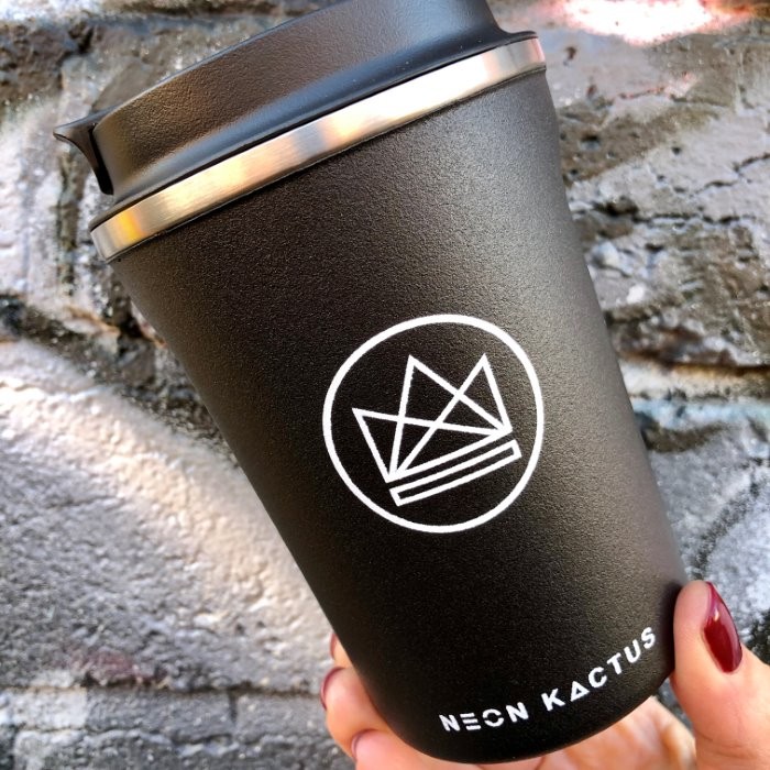 Neon Kactus Insulated Travel Mug – Black 380ml