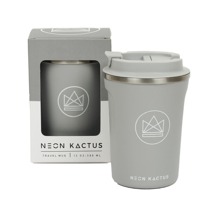 Neon Kactus Insulated Travel Mug – Gray 380ml