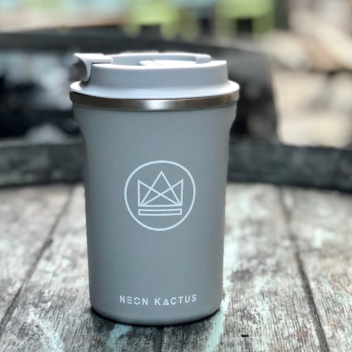 Neon Kactus Insulated Travel Mug – Gray 380ml