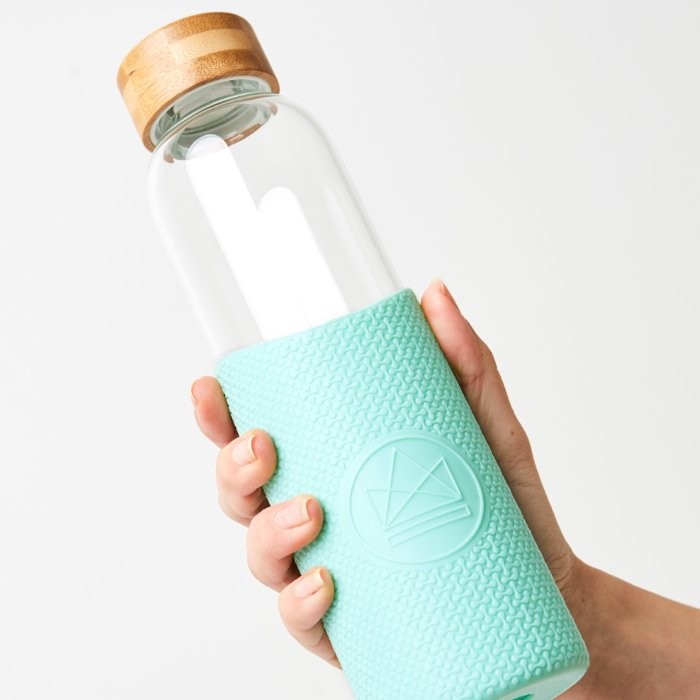 Neon Kactus Glass Water Bottle – Mint 550ml