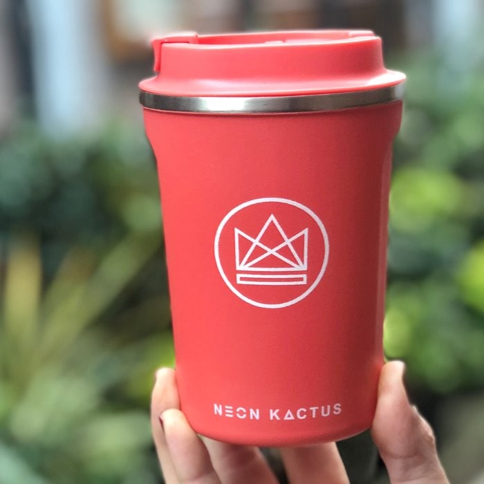 Neon Kactus Insulated Travel Mug – Red 380ml