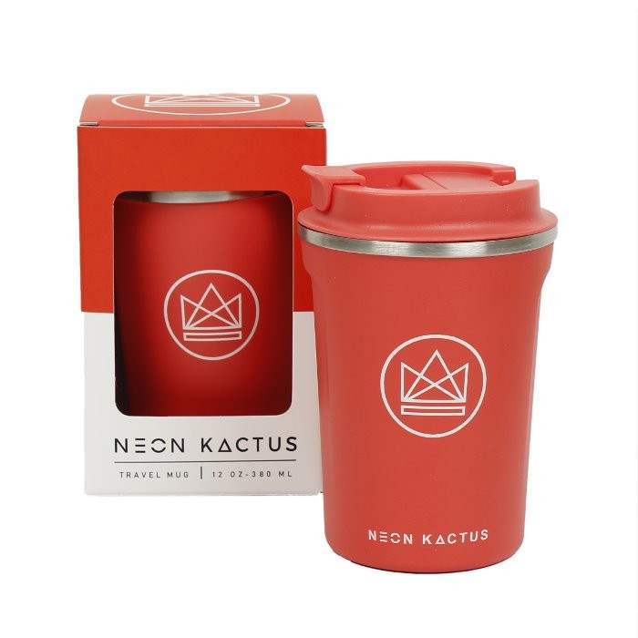 Neon Kactus Insulated Travel Mug – Red 380ml