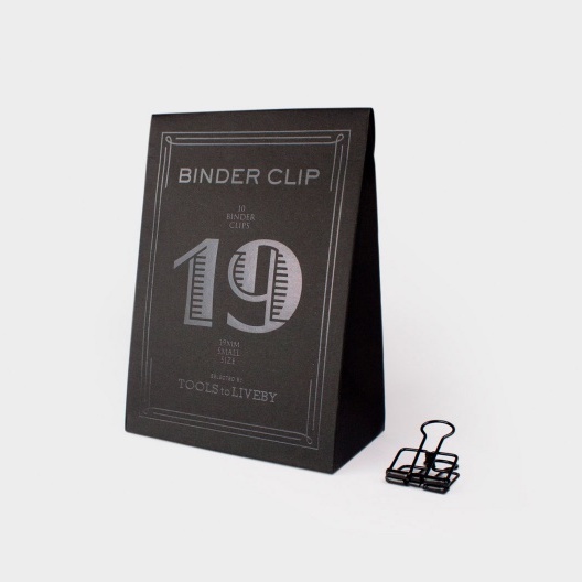 Tools to Liveby Binder Clips - Black 19mm