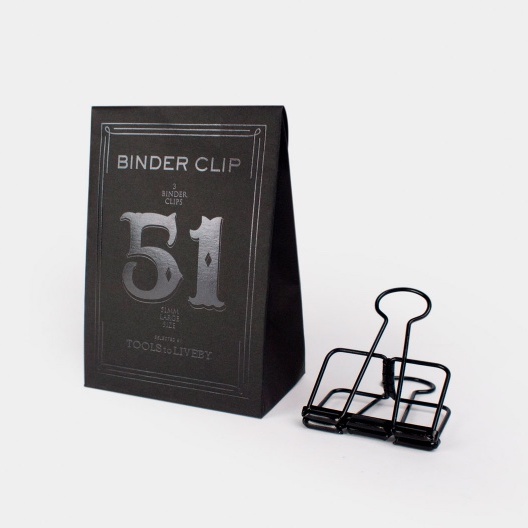 Tools to Liveby Binder Clips - Black 51mm