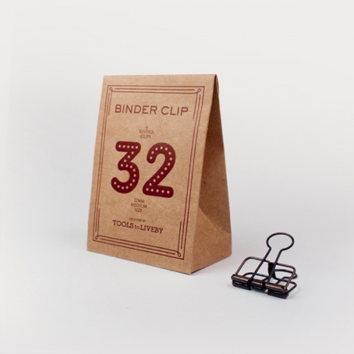 Tools to Liveby Binder Clips - Bronze / Rose Gold 32mm