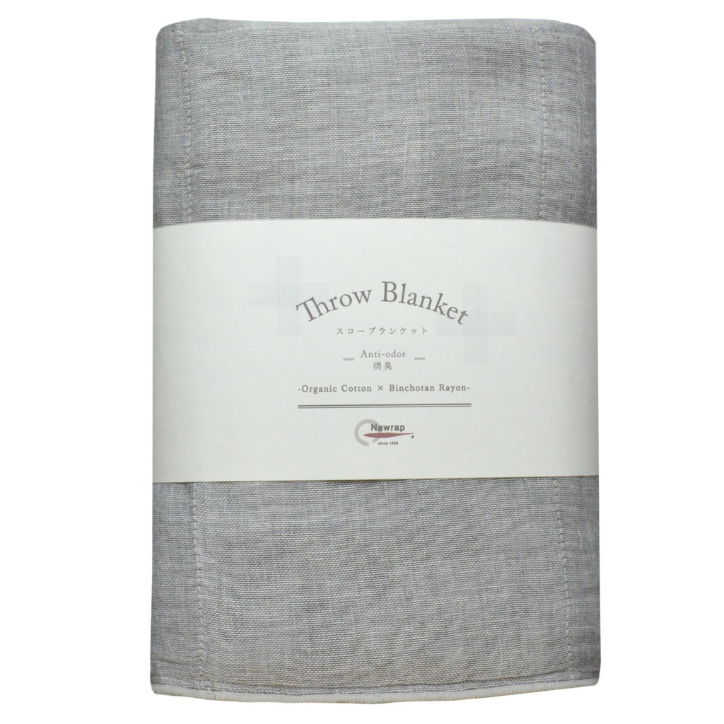 Nawrap Organic Antibacterial Travel Blanket – Binchotan Active Charcoal Infused Towel
