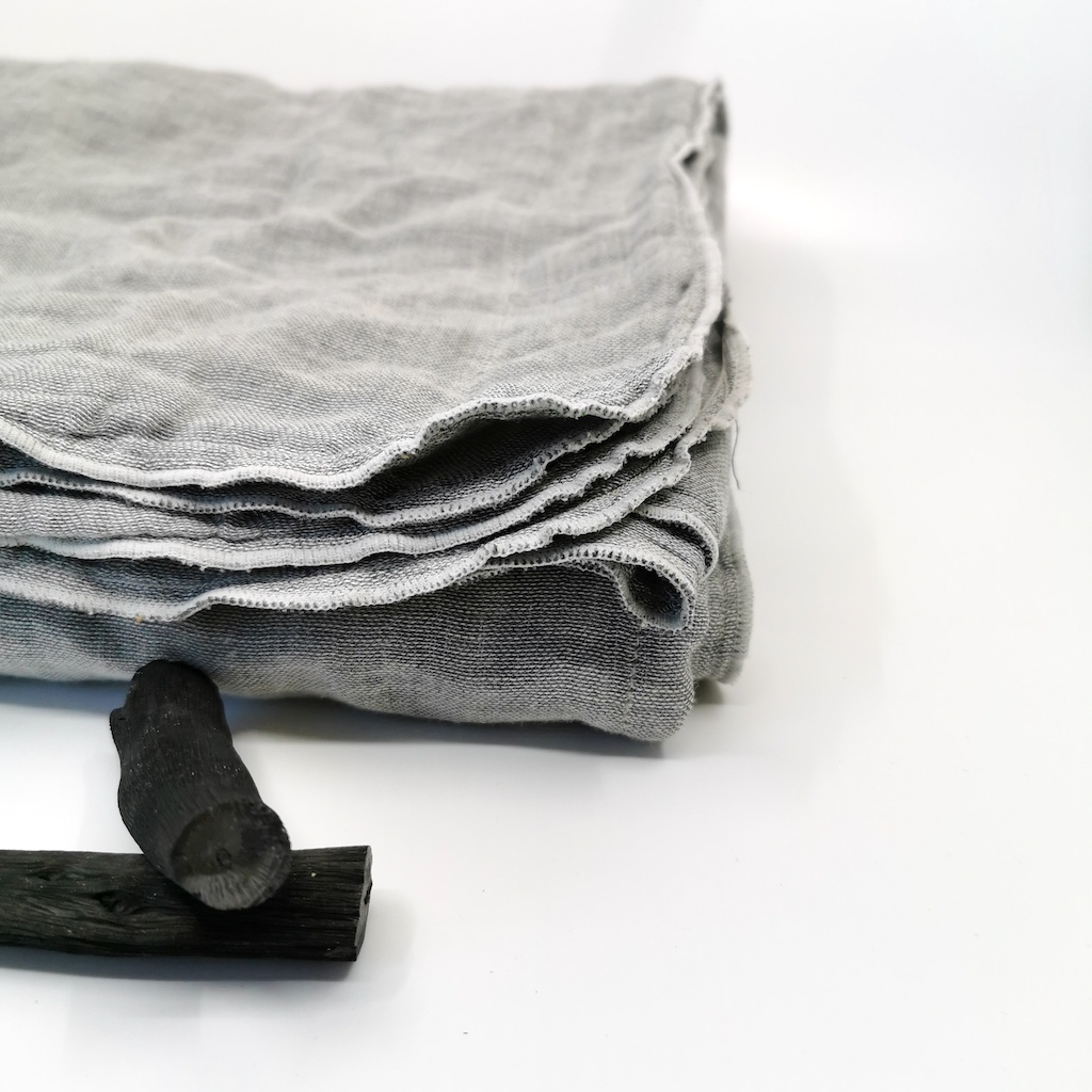 Nawrap Organic Antibacterial Travel Blanket – Binchotan Active Charcoal Infused Towel