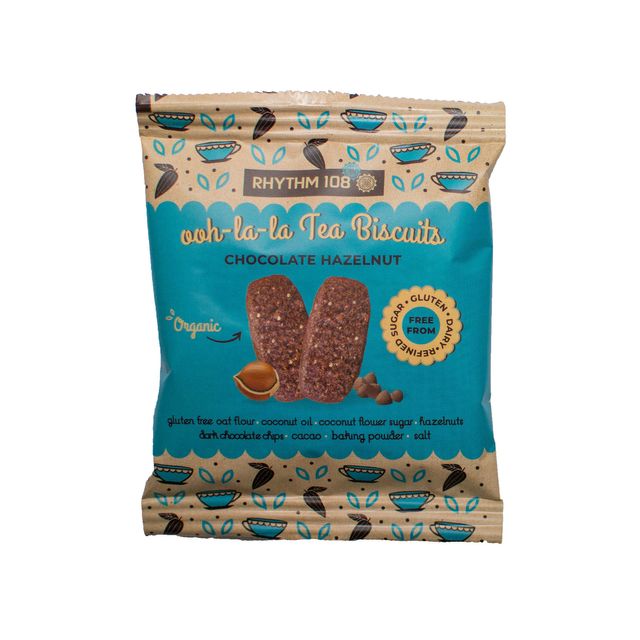 Rhythm 108 Organic Tea Biscuits – Chocolate Hazelnut