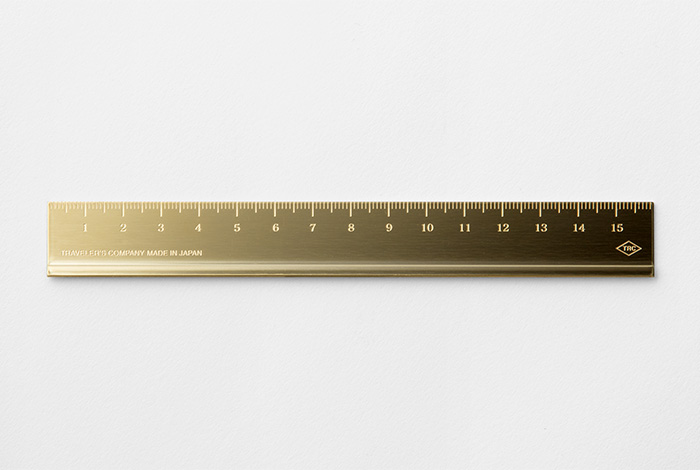 Traveler's Company Brass Ruler – 16cm