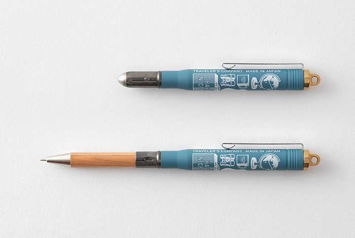 Traveler's Company Brass Ballpoint Pen – Blue (Limited Edition)