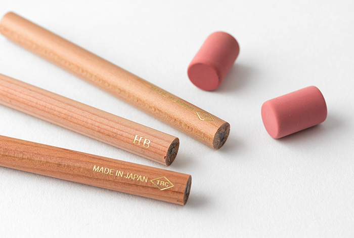 Traveler's Company Pencil Refill Pack – 3 Pencils / 2 Erasers