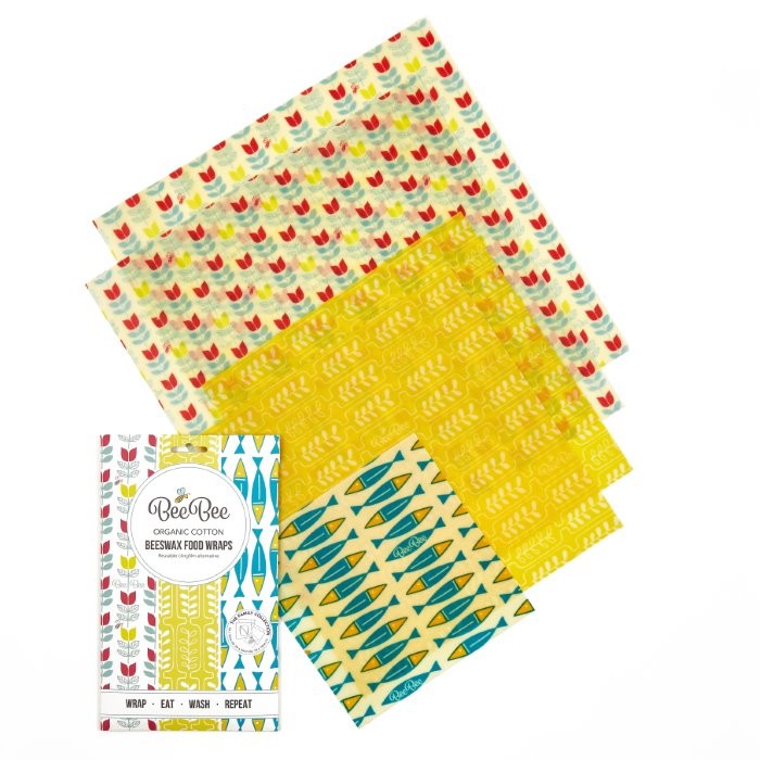 BeeBee & Leaf Beeswax Food Wraps Nature Collection – Family Pack (S/M/L)