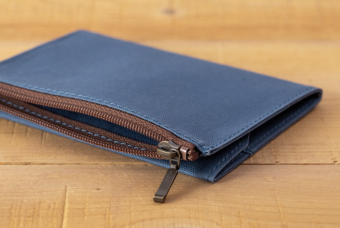 Traveler's Notebook Cotton Zipper Case - Blue Passport Size