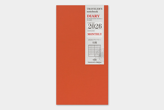 Traveler's Notebook Agenda 2026 / Monthly Planner - Regular Size