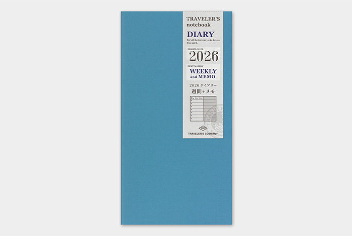 Traveler's Notebook Agenda 2026 / Weekly Planner Horizontal - Regular Size (Set)