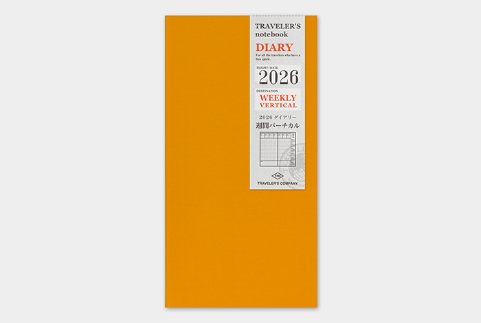 Traveler's Notebook Agenda 2026 / Weekly Planner Vertical - Regular Size (Set)