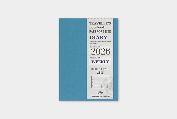 Traveler's Notebook Agenda 2026 / Weekly Planner - Passport Size (Set)